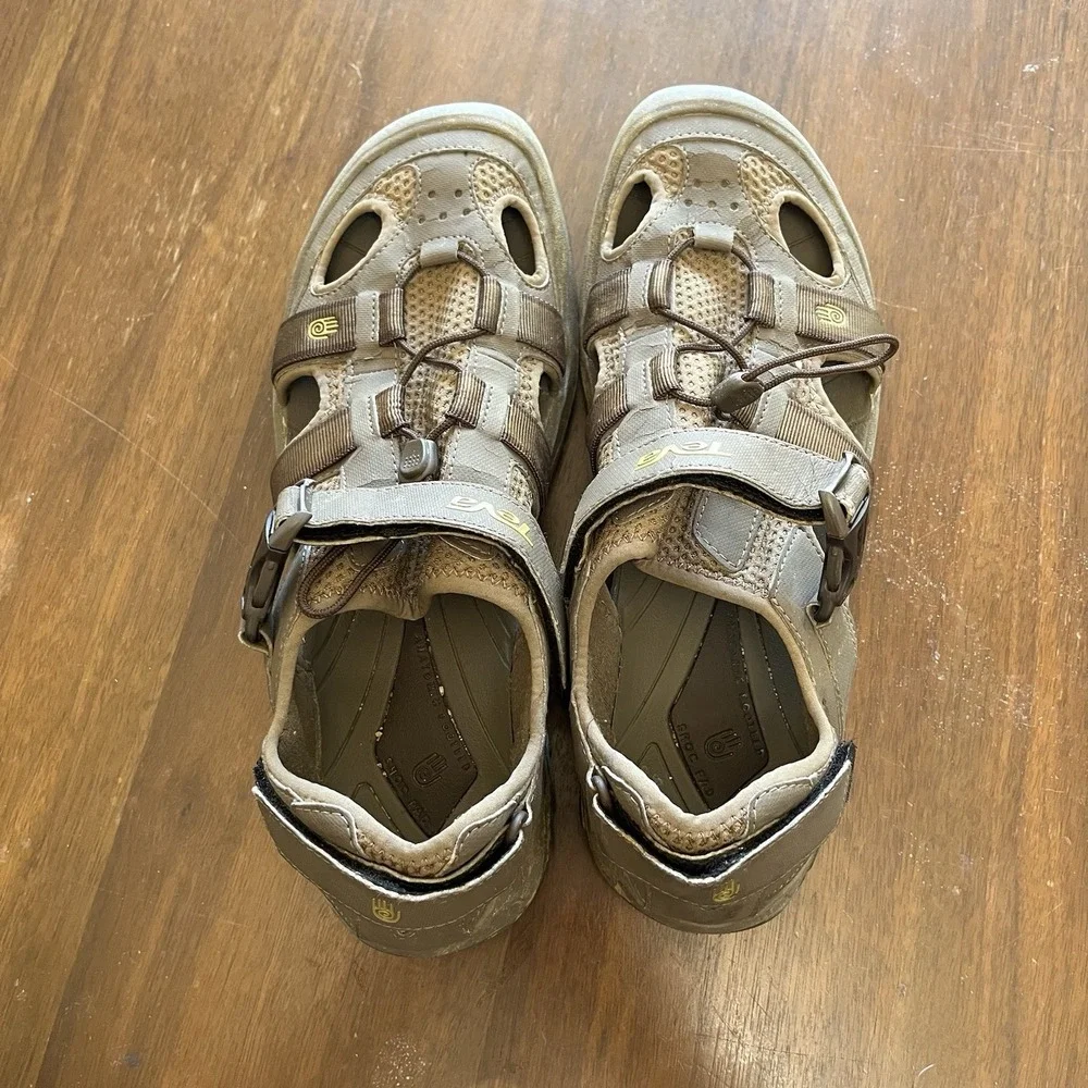 Teva Omnium 6148 Sandals Mens Size 12 Beige Closed Toe Water Hiking Outdoor